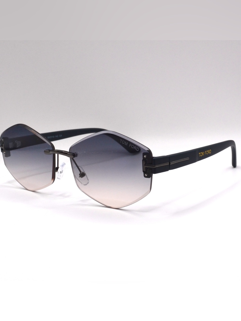 Tom Ford Women’s Rimless Oversized Sunglasses – Blue/Gray – 59-15-142
